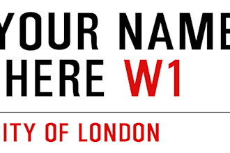 personalise a london street sign