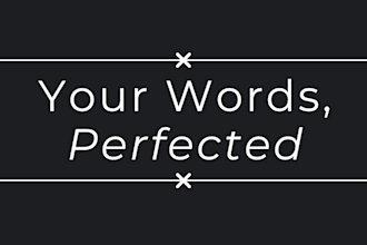 copyedit, line edit, or revise your copy or web content