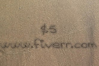 make your desired message on sand washed away by water