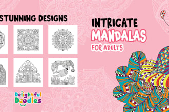 create a coloring book for children and adults mandala art