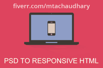 convert your psd into responsive html, bootstrap web page