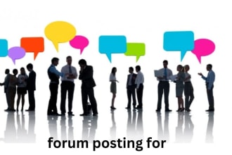 do 7 forum posting for your web hosting company