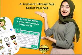 create ios ai keyboard, imessage app, sticker pack