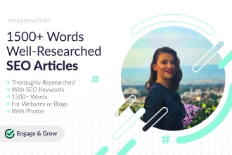 write a 1500 words well researched SEO article or blog