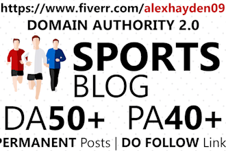 submit guest post in sports blog da 50 plus