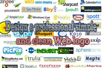 design a killer professional simple and clean WEB logo