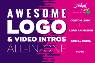design 3 awesome logo concepts and free video intro