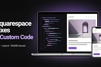 fix, customize or add custom code to your squarespace website