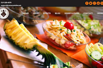 create a professional, mobile responsive restaurant website