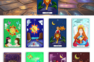 create unique card deck, playing cards design in any style