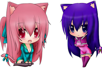 draw you anything into adorable chibi style