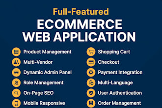 develop a full ecommerce web application with multi vendor and admin