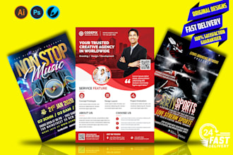 do an excellent business flyer or event flyer design