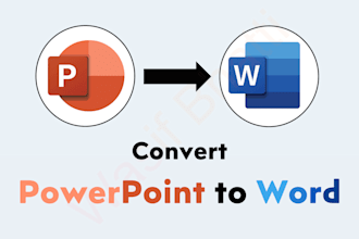 convert powerpoint PPT presentation to microsoft ms word document