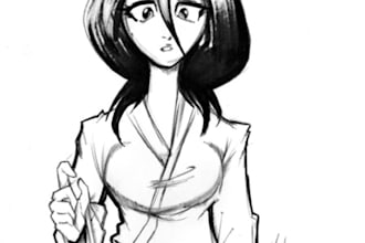 sketch a comic  toon  anime  or  videogame character
