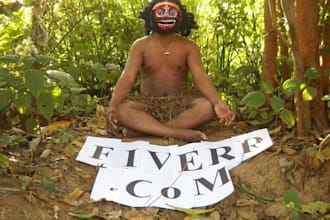 promote your Brand Name, Site, Birthday Wishes, and any other message in very loudly chanting with demon man