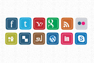 design PROFESSIONAL fb, twitter social media icons