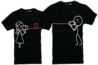 create a personalized COUPLEs, love, friend, company, school, any tshirt design