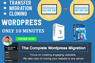 migration or copy wordpress site in 1 hour
