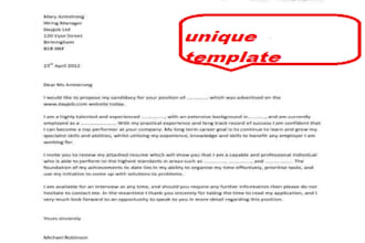 write an excellent cover letter
