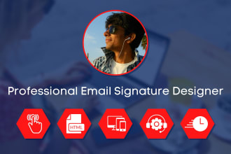 create a professional clickable HTML email signature