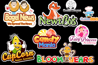 design a unique attractive  cartoon character logo 24hrs