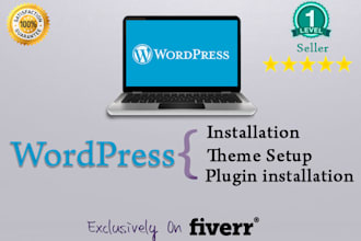 install wordpress ,setup  theme and demo content