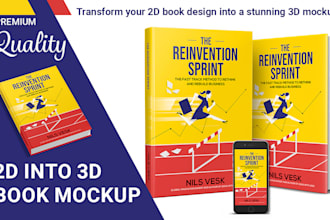 create a beautiful 3d book cover mockup for your book
