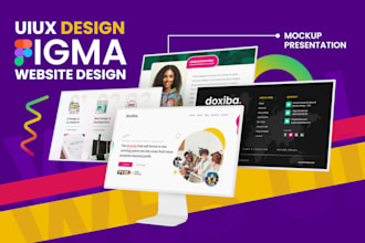 do figma website design, saas website, and ui ux design