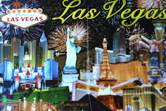 mail a Vegas postcard from Las Vegas to anywhere in the world with any message you like