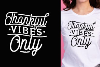 do custom unique  typography t shirt design