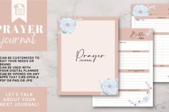 create a printable prayer journal