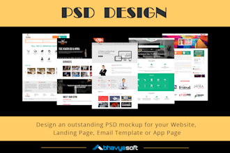 design website, landing page, email newsletter or app layout