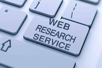 web research and data entry