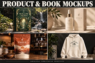 create realistic product and book mockups