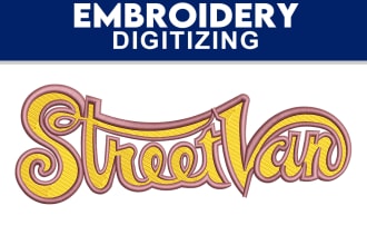 convert logo into embroidery digitizing file dst, pes, emb