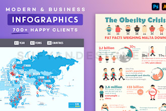 design professional map business infographics