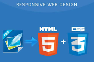 convert psd to HTML responsive with w3 validater responsive
