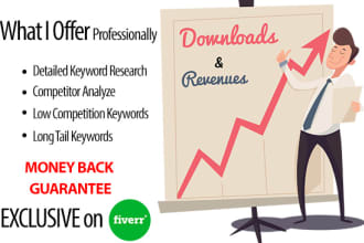 reserach and find best keywords for app niche market