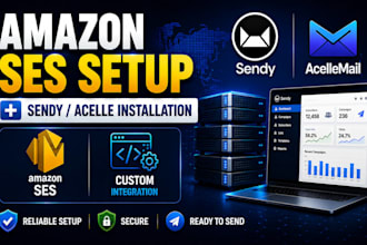 configure amazon ses and install sendy or acelle mail