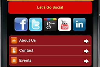 creat a Fully Customizable Mobile Friendly Websites with social media icons linking to your Facebook, Twitter, Google+, YouTube,and More