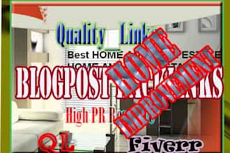 give you a PERMANENT PR3 Home Improvement blogpost with 2 of your links
