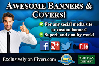 design AWESOME banners, Facebook covers
