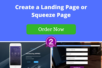 create a landing page or squeeze page