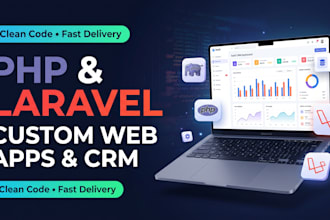 build custom crm and web application in php laravel