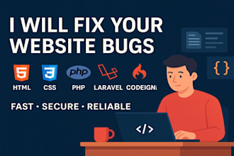 debug and fix any HTML, CSS, PHP, laravel or ci issue