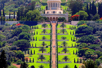 send you a photo in front of the Bahai World Center in Haifa, Israel