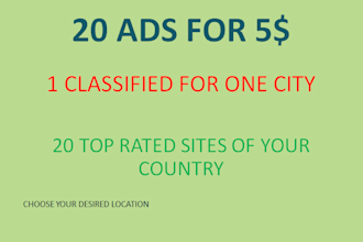 post your ads on 20 top rated sites