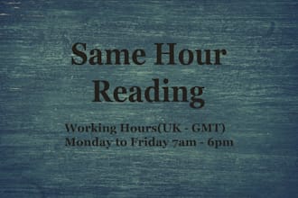 do psychic reading within the same hour