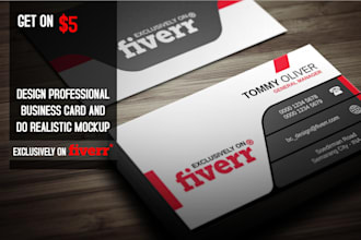 design professional business card and do realistic mockup